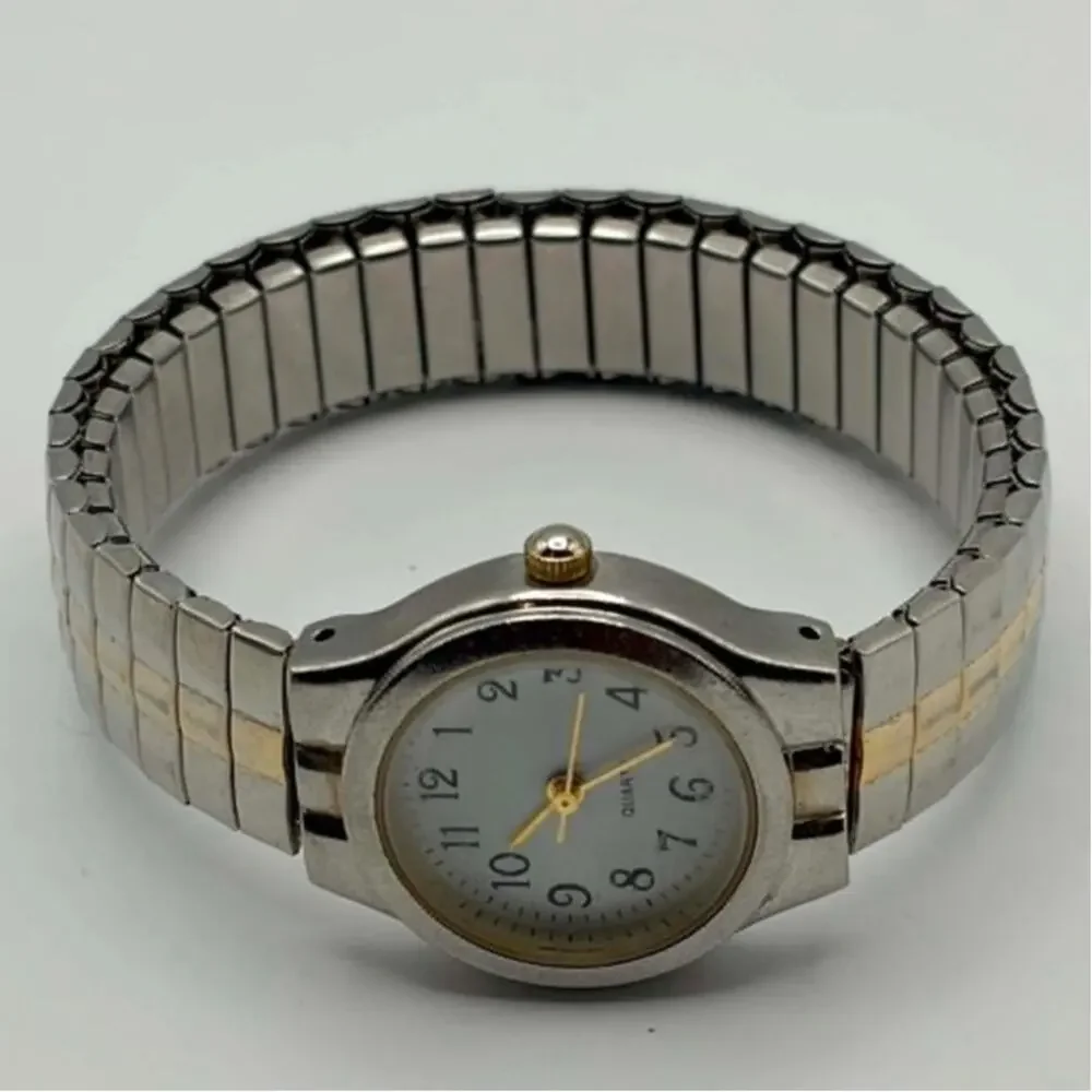 Vintage Silver & Gold Quartz Watch